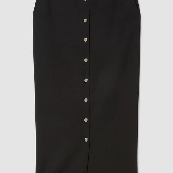 Chic Black Button-Down Skirt - Picture 2 of 3